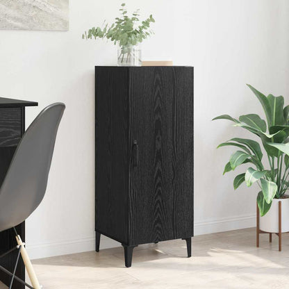 Sideboard Schwarz Eichen-Optik 34,5 x 34 x 90 cm Holzwerkstoff