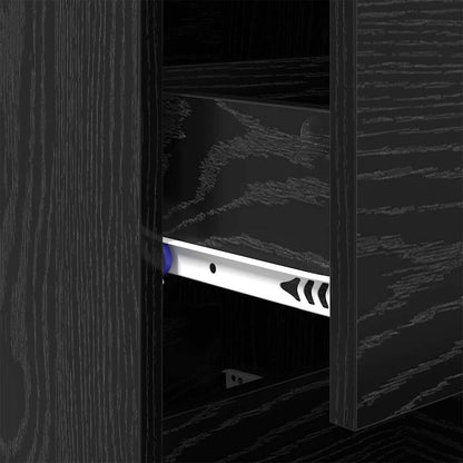 Sideboard Schwarze Eiche 34,5 x 34 x 90 cm Holzwerkstoff