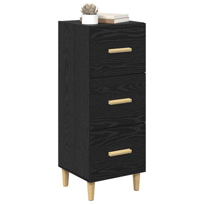 Sideboard Schwarze Eiche 34,5 x 34 x 90 cm Holzwerkstoff
