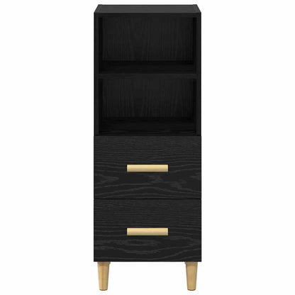 Sideboard Schwarz Eichen-Optik 34 x 34,5 x 90 cm Holzwerkstoff
