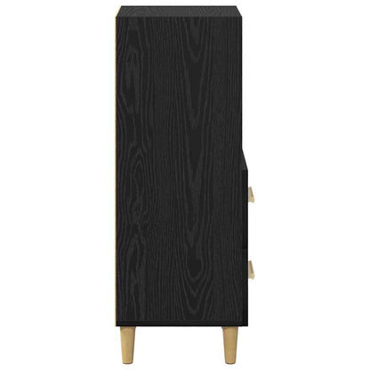 Sideboard Schwarz Eichen-Optik 34 x 34,5 x 90 cm Holzwerkstoff