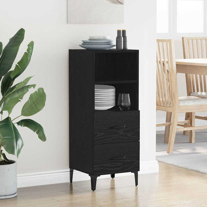 Sideboard Schwarz Eichen-Optik 34 x 34,5 x 90 cm Holzwerkstoff