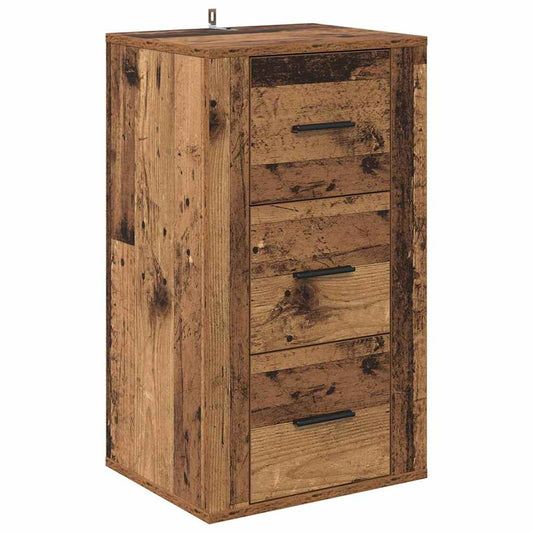 Sideboard mit Schubladen Altholz 40 x 33 x 70 cm Holzwerkstoff
