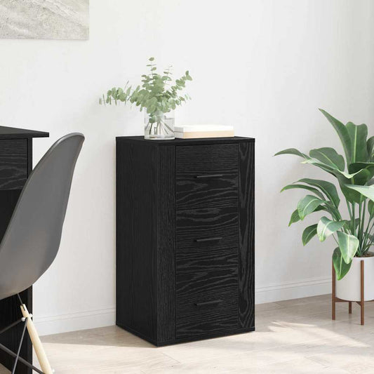 Sideboard Schwarze Eiche 40 x 33 x 70 cm Holzwerkstoff
