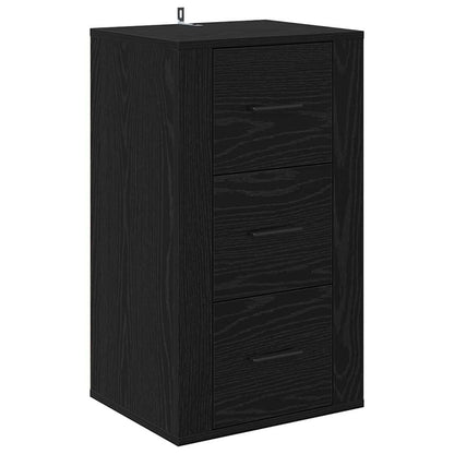 Sideboard Schwarze Eiche 40 x 33 x 70 cm Holzwerkstoff