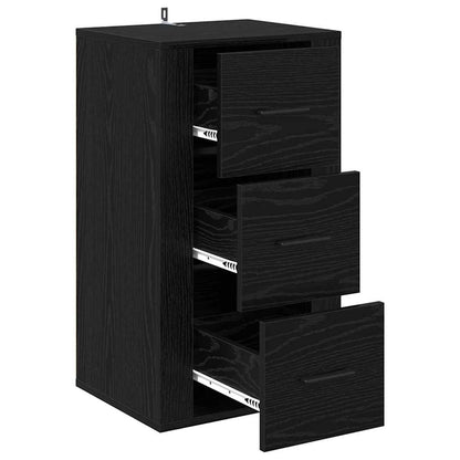 Sideboard Schwarze Eiche 40 x 33 x 70 cm Holzwerkstoff