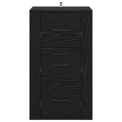 Sideboard Schwarze Eiche 40 x 33 x 70 cm Holzwerkstoff