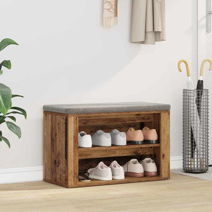 Schuhregal mit Regal Altholz 75 x 35 x 45 cm Holzwerkstoff