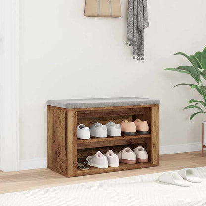 Schuhregal mit Regal Altholz 75 x 35 x 45 cm Holzwerkstoff