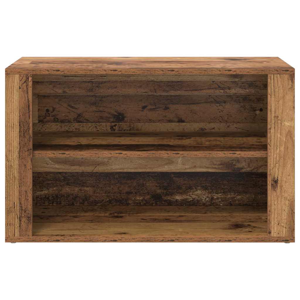 Schuhregal mit Regal Altholz 75 x 35 x 45 cm Holzwerkstoff