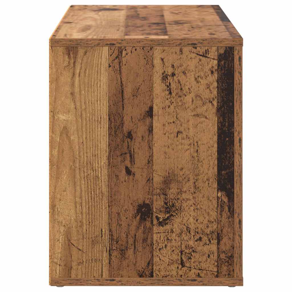 Schuhregal mit Regal Altholz 75 x 35 x 45 cm Holzwerkstoff