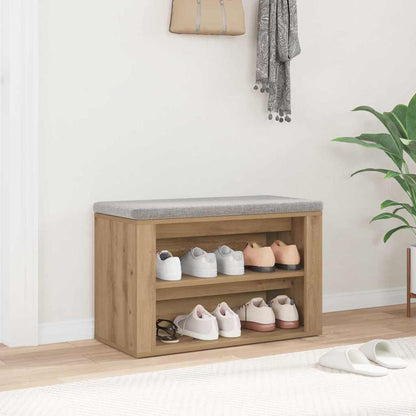 Schuhregal Eiche handwerklich 75 x 35 x 45 cm Holzwerkstoff