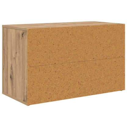 Schuhregal Eiche handwerklich 75 x 35 x 45 cm Holzwerkstoff