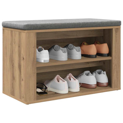 Schuhregal Eiche handwerklich 75 x 35 x 45 cm Holzwerkstoff
