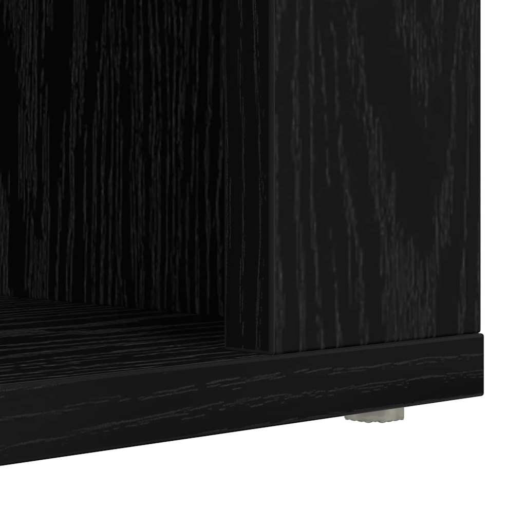 Schuhregal Schwarze Eiche 75 x 35 x 45 cm Holzwerkstoff