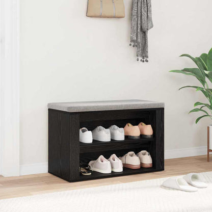 Schuhregal Schwarze Eiche 75 x 35 x 45 cm Holzwerkstoff
