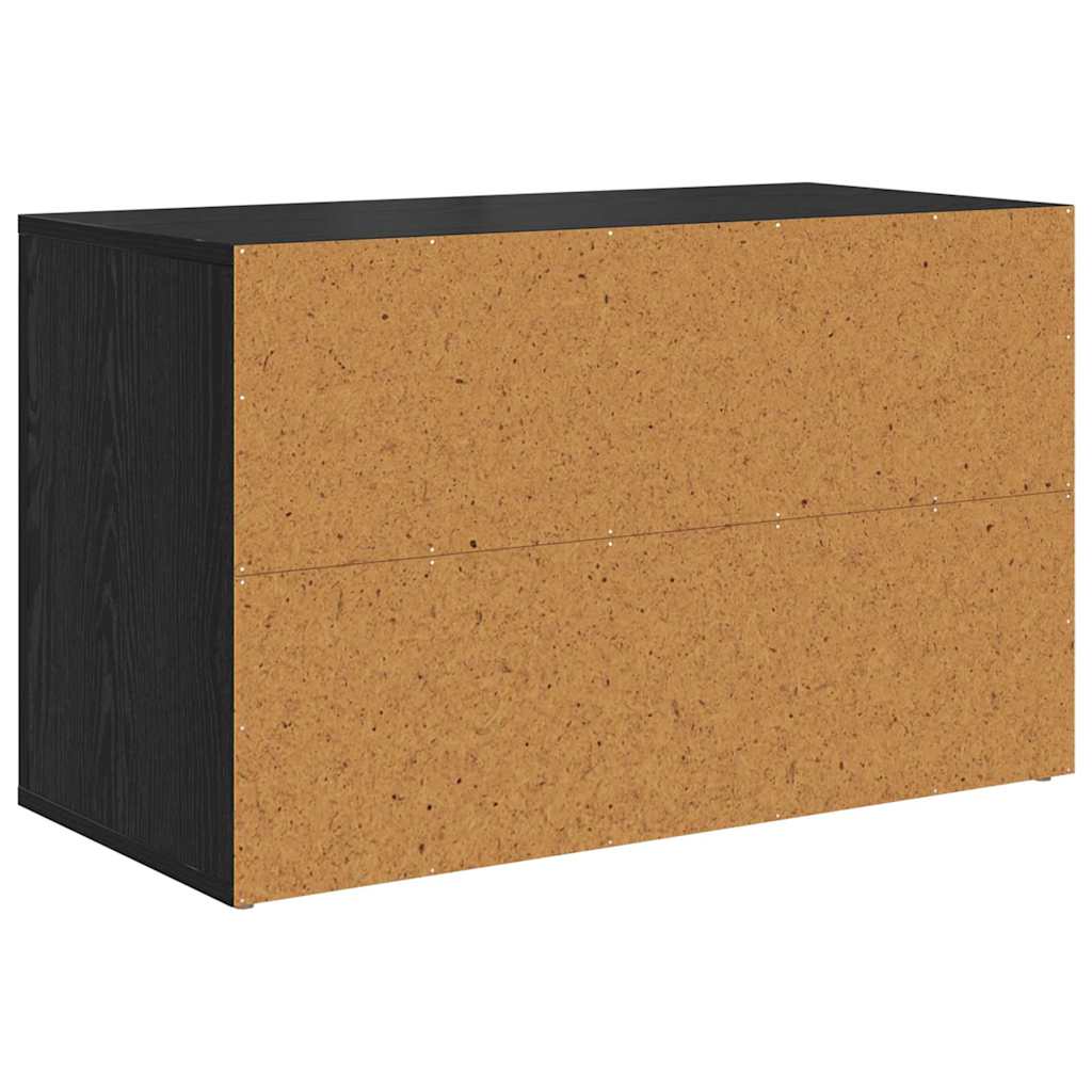 Schuhregal Schwarze Eiche 75 x 35 x 45 cm Holzwerkstoff