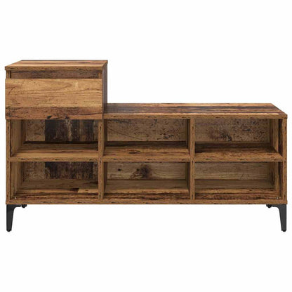 Schuhschrank mit Regal Altholz 102 x 36 x 60 cm Holzwerkstoff
