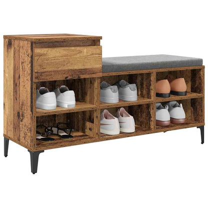 Schuhschrank mit Regal Altholz 102 x 36 x 60 cm Holzwerkstoff
