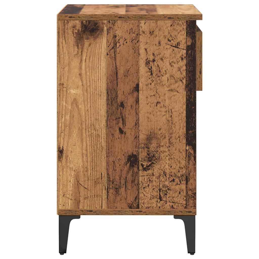 Schuhschrank mit Regal Altholz 102 x 36 x 60 cm Holzwerkstoff