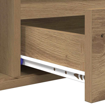 Couchtisch Eiche handwerklich 90 x 49 x 45 cm Holzwerkstoff