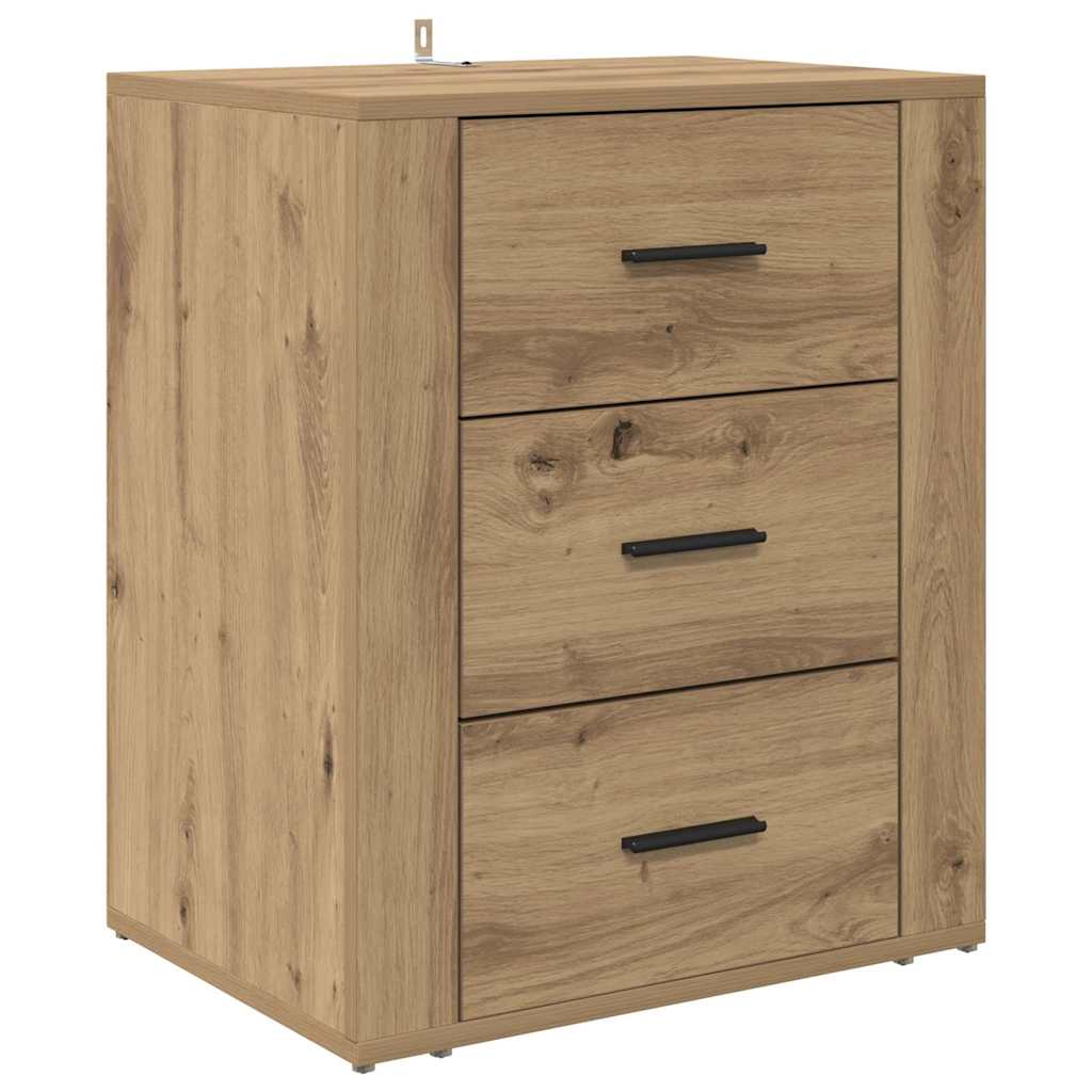 Nachttisch Eiche handwerklich 50 x 36 x 60 cm Holzwerkstoff