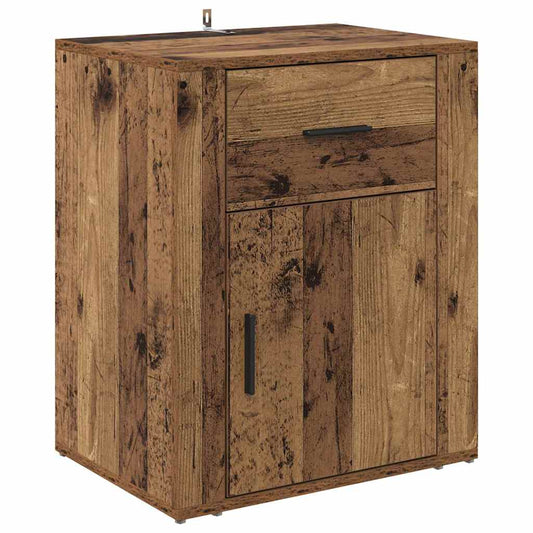 Nachttisch mit Schubladen Altholz 50 x 36 x 60 cm Holzwerkstoff