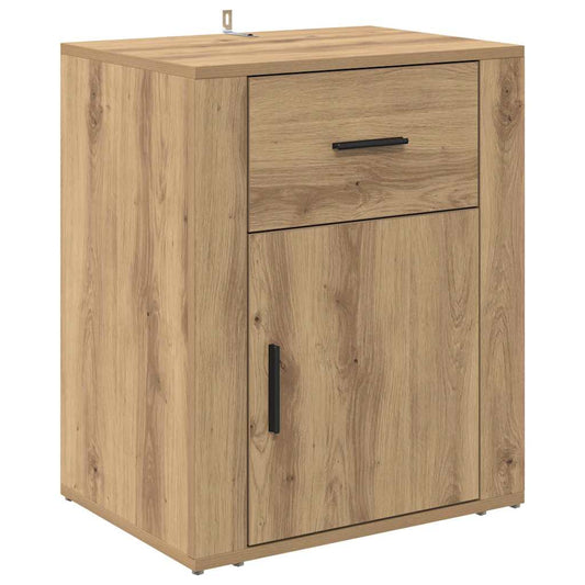 Nachttisch Eiche handwerklich 50 x 36 x 60 cm Holzwerkstoff