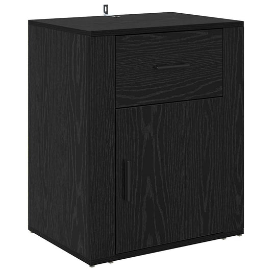 Nachttisch Schwarze Eiche 50 x 36 x 60 cm Holzwerkstoff