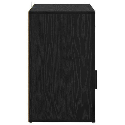 Nachttisch Schwarz Eichen-Optik 50 x 36 x 60 cm Holzwerkstoff