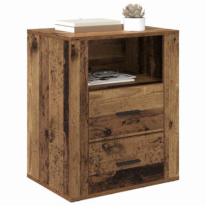 Nachttisch mit Schubladen Altholz 50 x 36 x 60 cm Holzwerkstoff