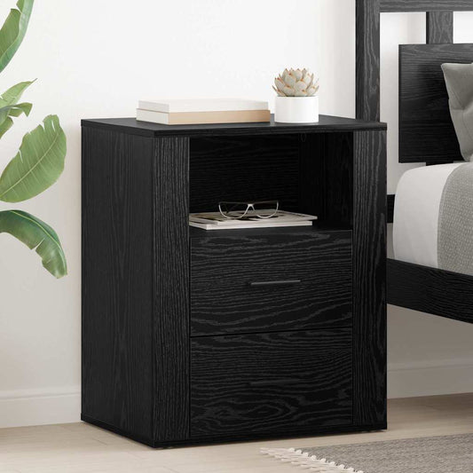 Nachttisch Schwarze Eiche 50 x 36 x 60 cm Holzwerkstoff