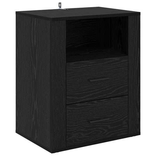 Nachttisch Schwarze Eiche 50 x 36 x 60 cm Holzwerkstoff