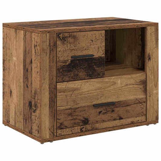 Nachttisch mit Schubladen Altholz 60 x 36 x 45 cm Holzwerkstoff