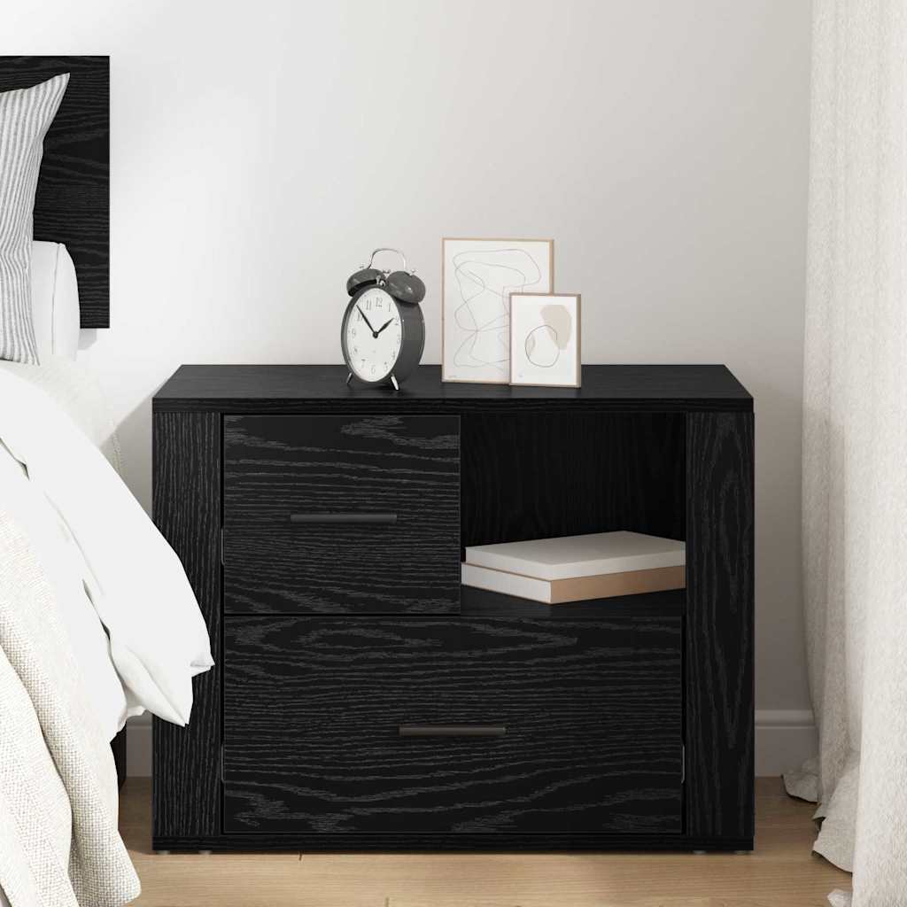 Nachttisch Schwarze Eiche 60 x 36 x 45 cm Holzwerkstoff