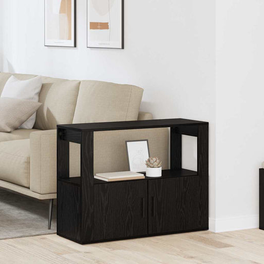 Sideboard Schwarze Eiche 80 x 30 x 60 cm Holzwerkstoff