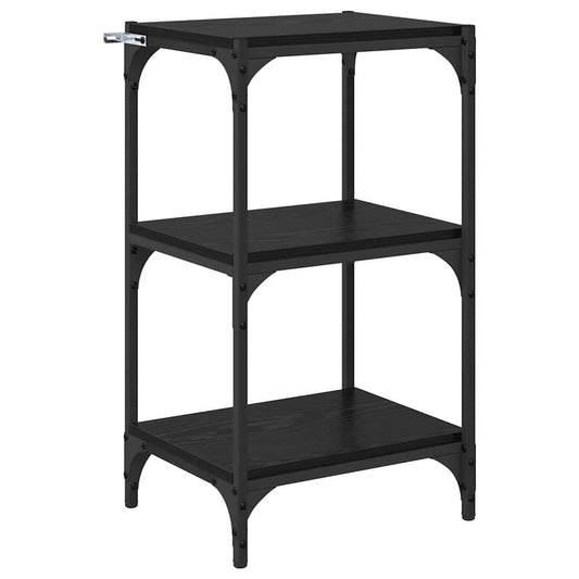 Bücherregal Schwarze Eiche 40 x 33 x 71 cm Holzwerkstoff