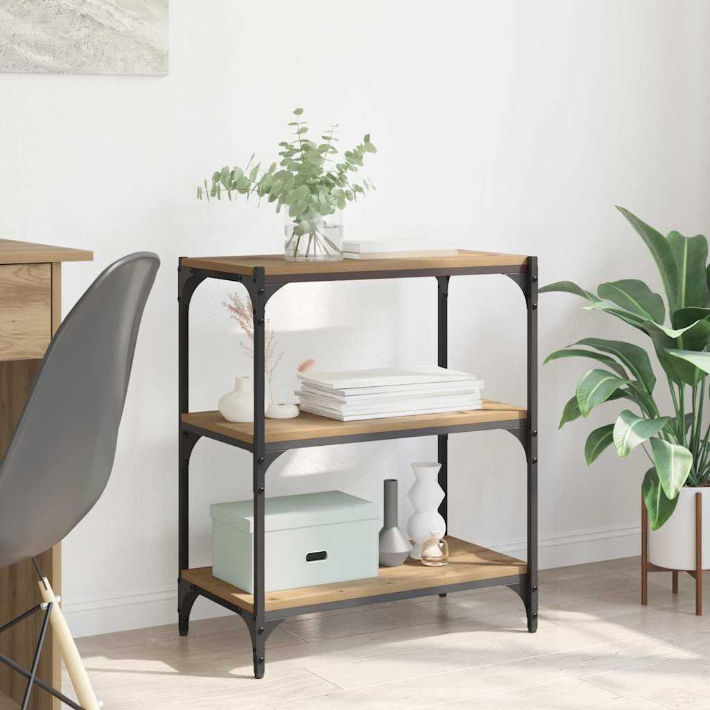 Bücherregal Eiche handwerklich 60 x 33 x 71 cm Holzwerkstoff