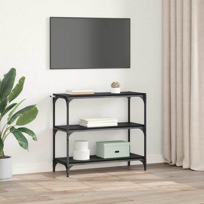 Bücherregal Schwarz Eichen-Optik 80 x 33 x 70,5 cm