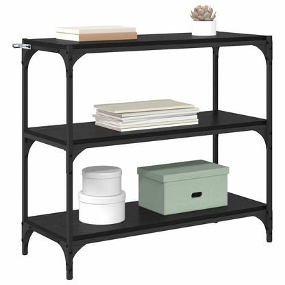 Bücherregal Schwarz Eichen-Optik 80 x 33 x 70,5 cm