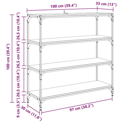 Bücherregal Altholz 100 x 33 x 100 cm Holzwerkstoff