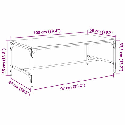 Couchtisch Altholz 100 x 50 x 35 cm Holzwerkstoff