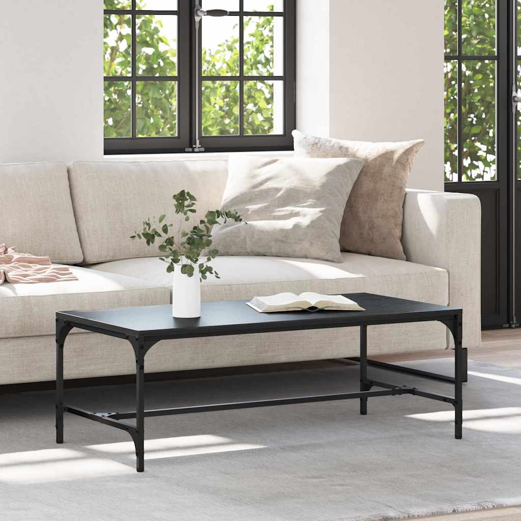 Couchtisch Schwarz Eichen-Optik 100 x 50 x 35 cm Holzwerkstoff