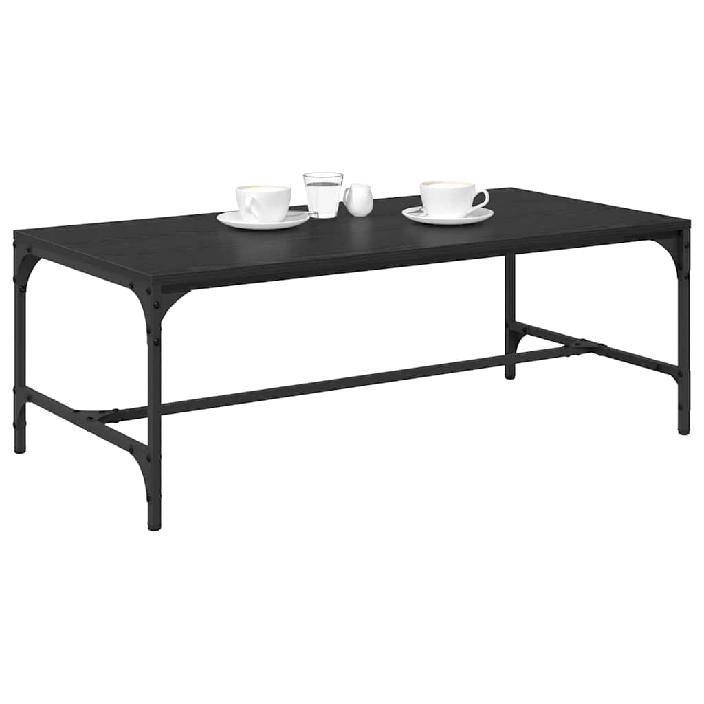 Couchtisch Schwarz Eichen-Optik 100 x 50 x 35 cm Holzwerkstoff
