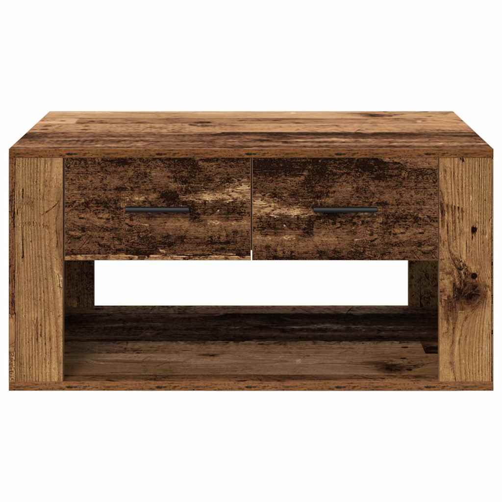 Couchtisch mit Schubladen Altholz 80 x 50 x 40 cm Holzwerkstoff
