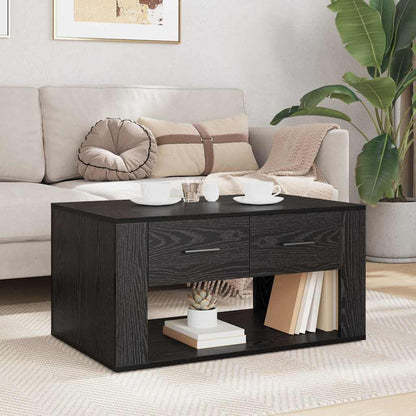 Couchtisch Schwarz Eichen-Optik 80 x 50 x 40 cm Holzwerkstoff