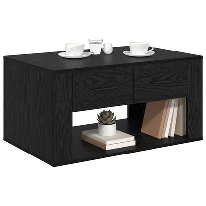 Couchtisch Schwarz Eichen-Optik 80 x 50 x 40 cm Holzwerkstoff
