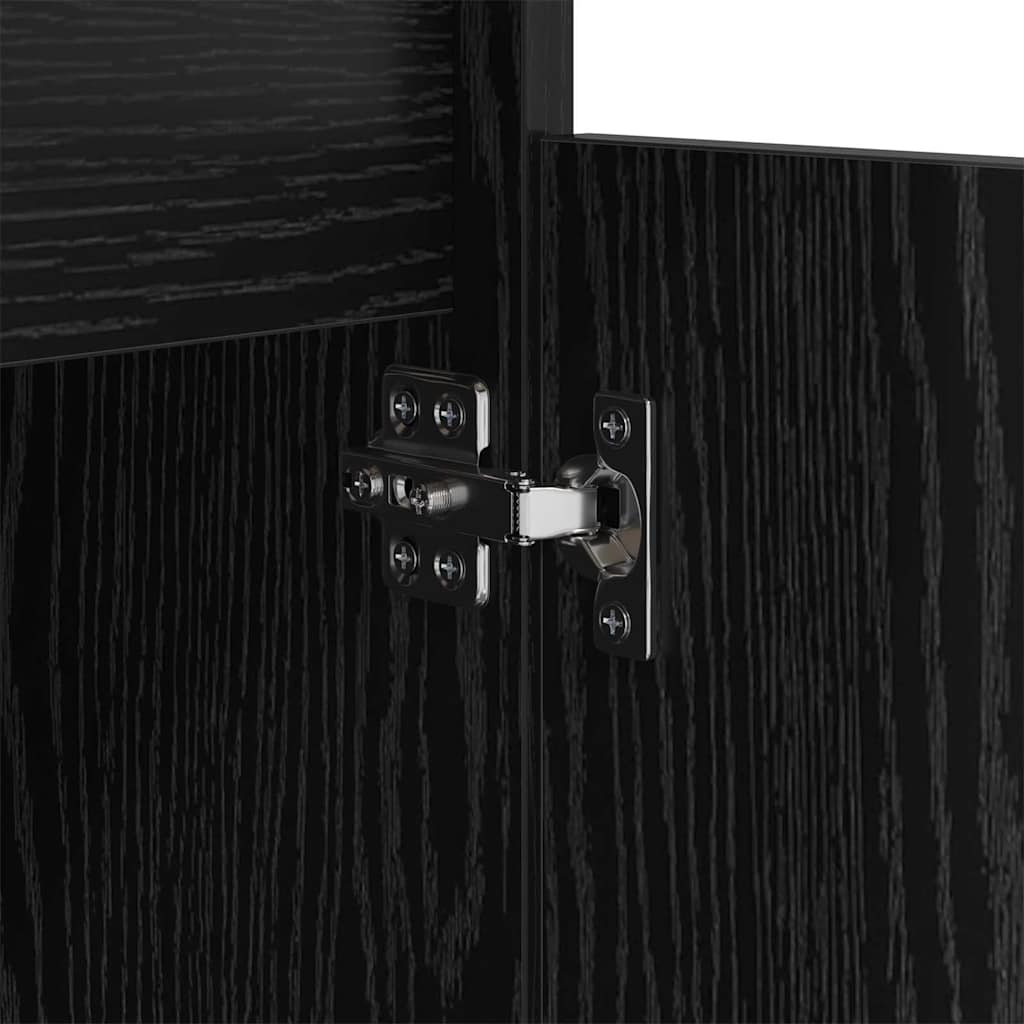 Nachttisch Schwarz Eichen-Optik 40 x 35 x 70 cm Holzwerkstoff