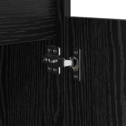 Nachttisch 2 pcs Schwarz Eichen-Optik 40 x 35 x 70 cm