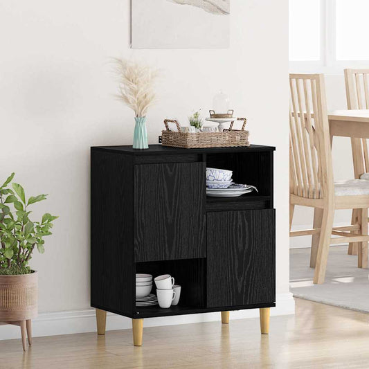 Sideboard Schwarz Eichen-Optik 35 x 60 x 70 cm Holzwerkstoff